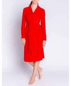 P.J. Salvage Textured Essentials Robe Red