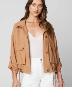 BLANK NYC Catch My Drift Jacket Tan