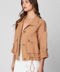 BLANK NYC Catch My Drift Jacket Tan
