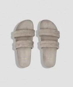 Varley Giles Quilted Slides Mink Stone