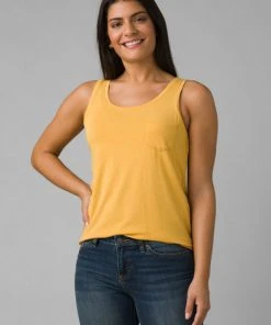 Prana Foundation Scoop Neck Tank Birch Heather