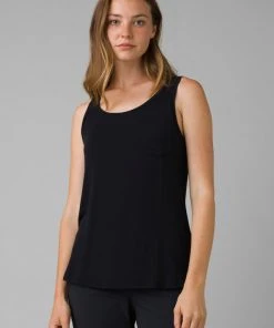 Prana Foundation Scoop Neck Tank Black