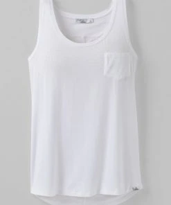 Prana Foundation Scoop Neck Tank White