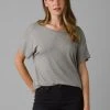 PRANA Foundation Slouch Top Heather Grey 1 PRANA Foundation Slouch Top Heather Grey