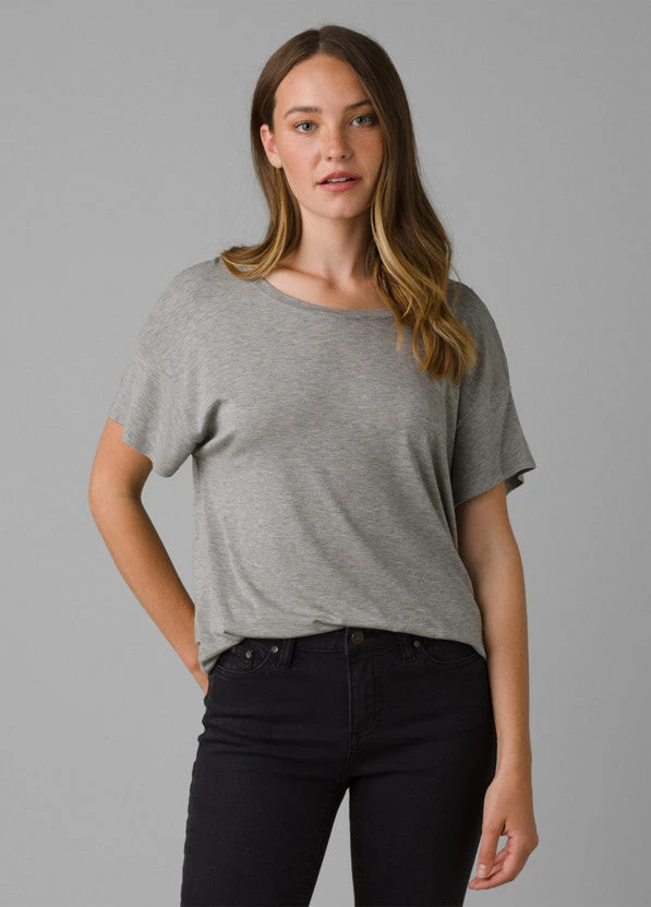 PRANA Foundation Slouch Top Heather Grey 3 PRANA Foundation Slouch Top Heather Grey