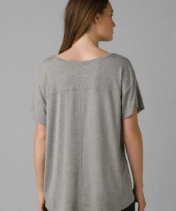 PRANA Foundation Slouch Top Heather Grey
