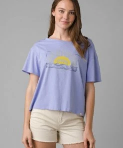 Prana Women's Journeyman Tee 2.0 Morning Glory Sunset Chaser