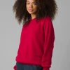 Prana Cozy Up Sweatshirt Red Berry Heather