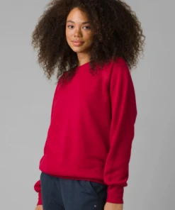 Prana Cozy Up Sweatshirt Red Berry Heather