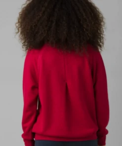 Prana Cozy Up Sweatshirt Red Berry Heather