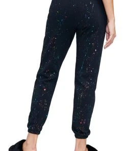 WildFox Foil Splatter Knox Sweats Black