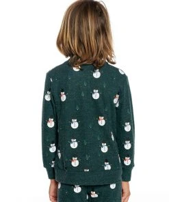 Chaser Boys Bliss Longsleeve Crew Holly Snowman
