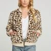 Chaser Faux Fur Long Sleeve Bomber Jacket Animal