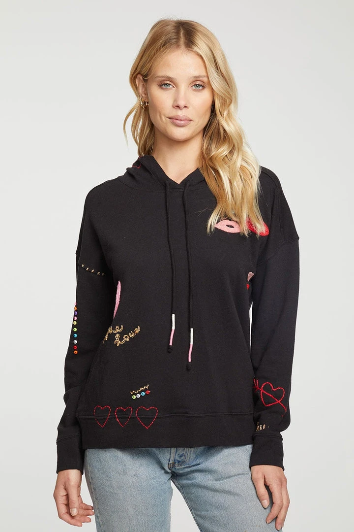 Chaser Novelty Love Hoodie Black 3 Chaser Novelty Love Hoodie Black