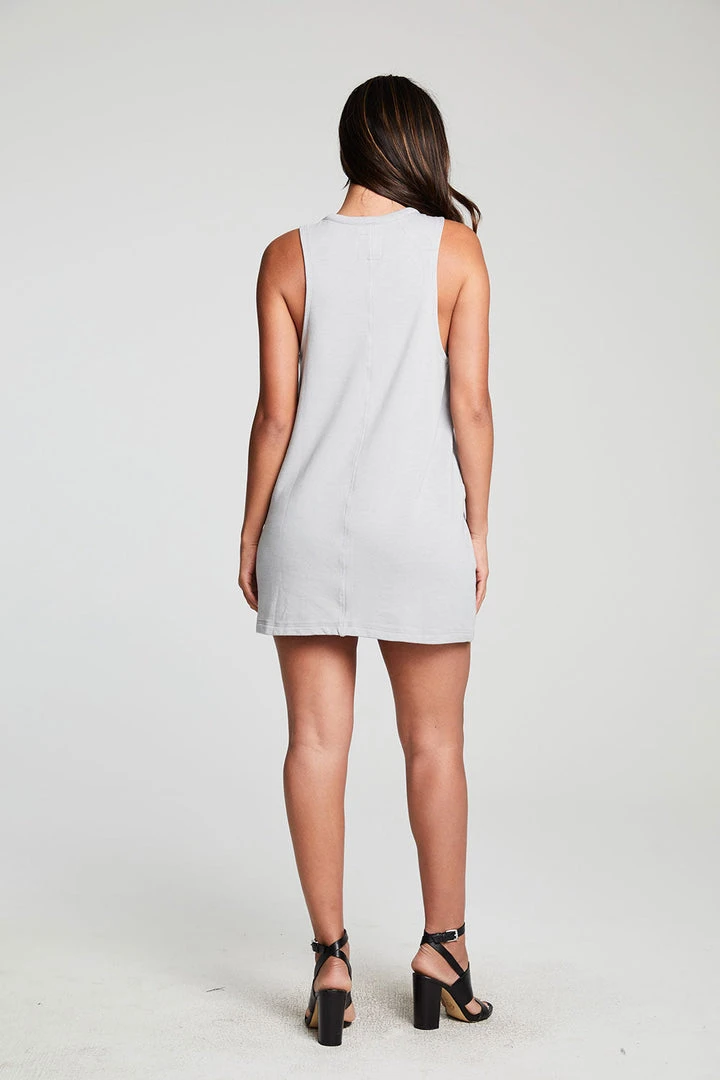 Chaser Terry Tank Dress Platinum 4 Chaser Terry Tank Dress Platinum