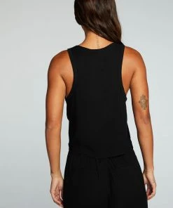 Chaser Snap Front Henley Black