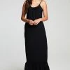 Chaser Heirloom Tiered Maxi Dress True Black