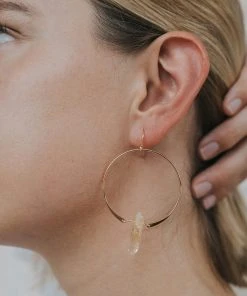 JaxKelly Citrine Quartz Hoop