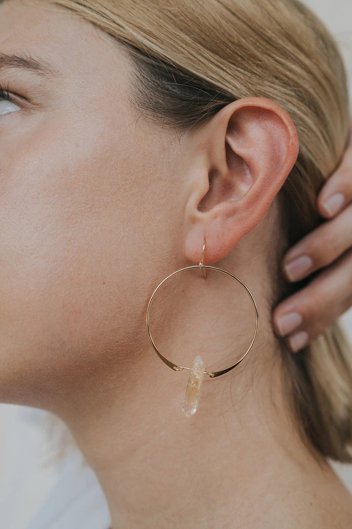 JaxKelly Citrine Quartz Hoop 4 JaxKelly Citrine Quartz Hoop