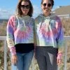 Zen&Zip Tie Dye Crop Hoodie Zen Rainbow