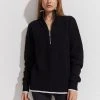 Varley Cooper Knit Zip Black 2 Varley Cooper Knit Zip Black