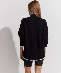 Varley Cooper Knit Zip Black
