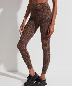 Varley Let's Go High Rise Legging 25 Brown Rattlesnake