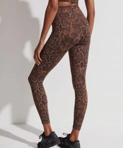 Varley Let's Go High Rise Legging 25 Brown Rattlesnake