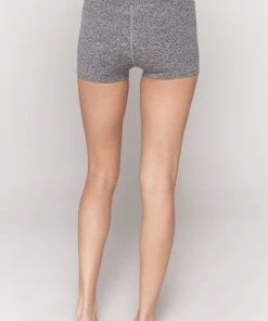 Spiritual Gangster Amor Seamless High Waist Shortie Heather Grey