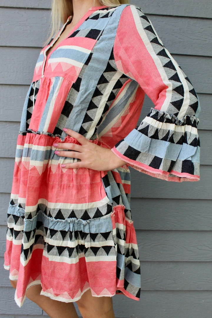 Sofia Tori Checks Dress Coral Sophia Collection 4 Sofia Tori Checks Dress Coral Sophia Collection