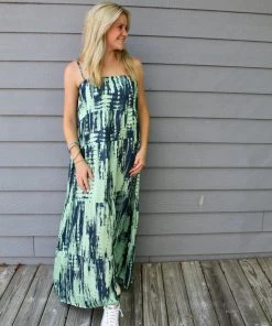 Sofia Sophia Collection Daphne Dress Aqua Tie Dye