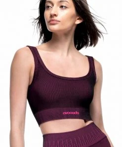 Avocado Kali Scoop Bra Fuchsia Purple
