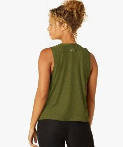 Beyond Yoga Balance Tank Deep Olive