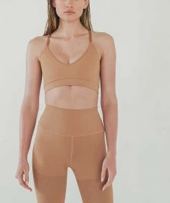 Avocado Mesh Biker Shorts Sand Beige