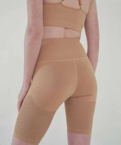 Avocado Mesh Biker Shorts Sand Beige