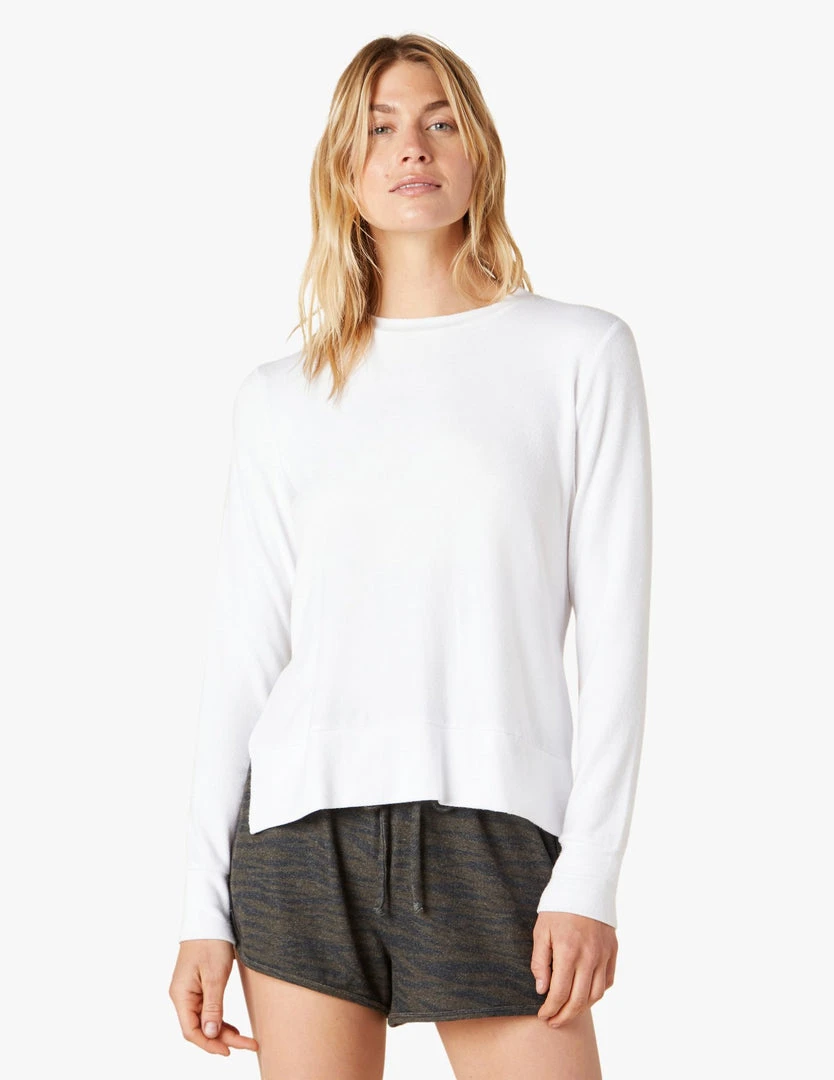 Beyond Yoga Side Slit Pullover White 3 Beyond Yoga Side Slit Pullover White