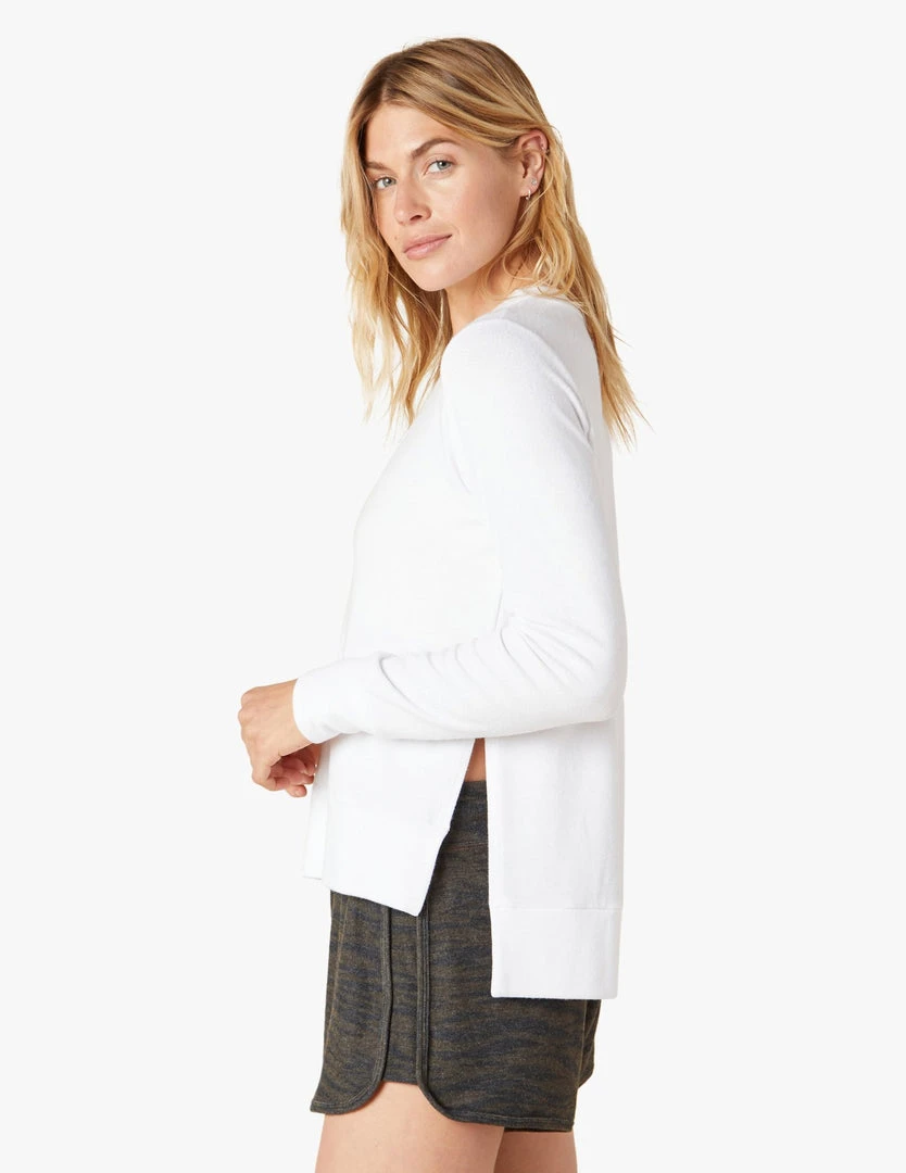 Beyond Yoga Side Slit Pullover White 4 Beyond Yoga Side Slit Pullover White