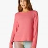 Beyond Yoga Side Slit Pullover Pink Crush 1 Beyond Yoga Side Slit Pullover Pink Crush