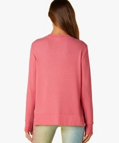 Beyond Yoga Side Slit Pullover Pink Crush