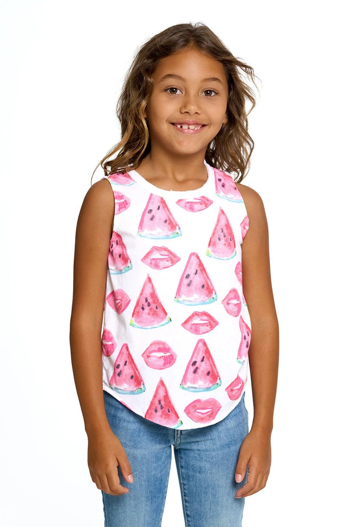 Chaser Girls Vintage Shirttail Muscle Watermelon 3 Chaser Girls Vintage Shirttail Muscle Watermelon