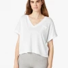 Beyond Yoga Deep V Pocket Tee White 2 Beyond Yoga Deep V Pocket Tee White