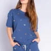 P.J. Salvage Ditsy Days Tee Navy