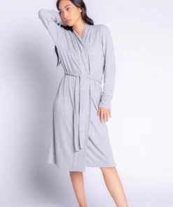 P.J. Salvage Textured Essentials Robe Heather Grey