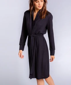 P.J. Salvage Textured Essentials Robe Black