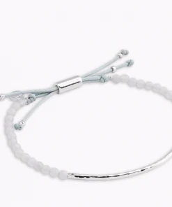 Gorjana Power Gemstone Aura Bracelet Silver Blue Lace Agate Gifting