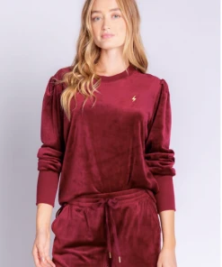 P.J. Salvage Velour Vanity Longsleeve Port