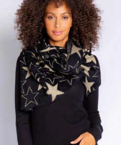 P.J. Salvage Shinning Star Scarf Black Gifting