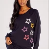 WildFox Star Stiches Longsleeve Black