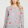 Chaser Heart Bliss Knit Pullover Grey 2 Chaser Heart Bliss Knit Pullover Grey