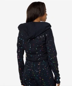 WildFox Foil Splatter Hoodie Black